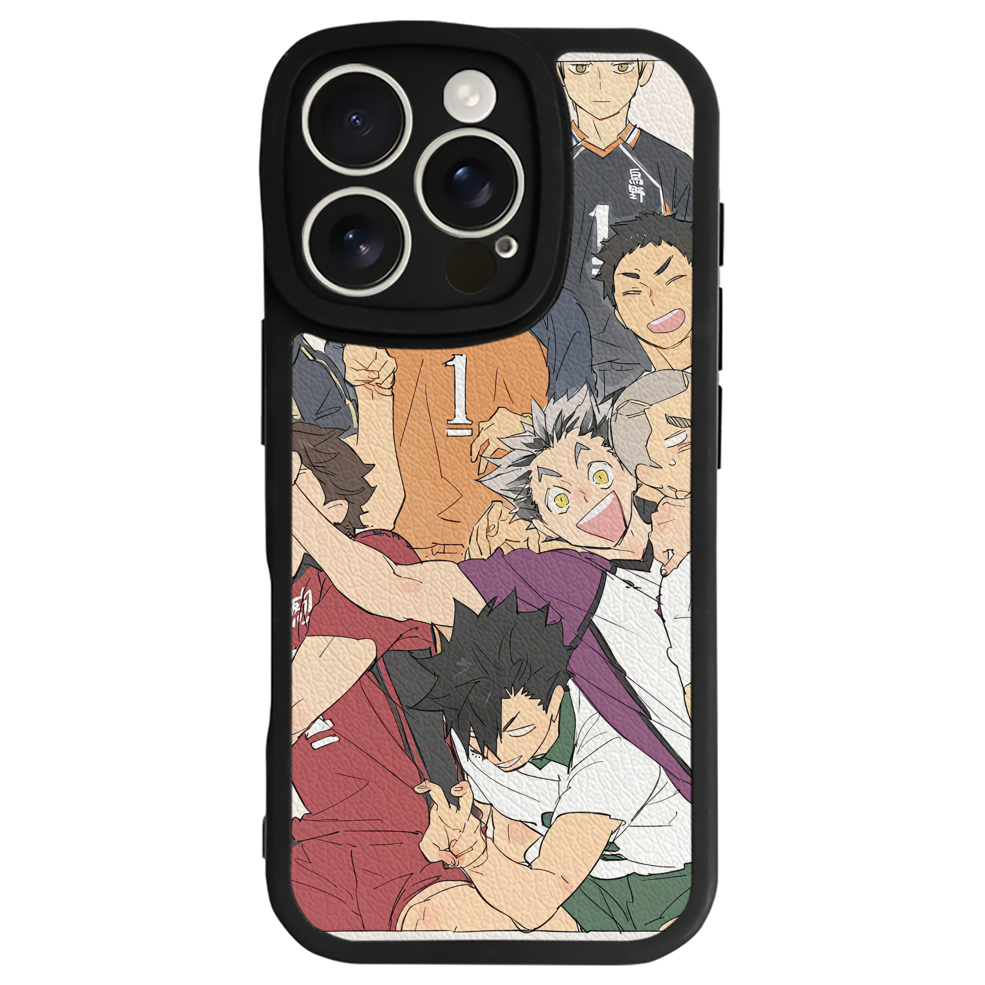 （画像用） ハイキュー!! Haikyu!! 【iPhone 16シリーズ対応】シリコンスマホケース（レザー調） 材質：シリコン